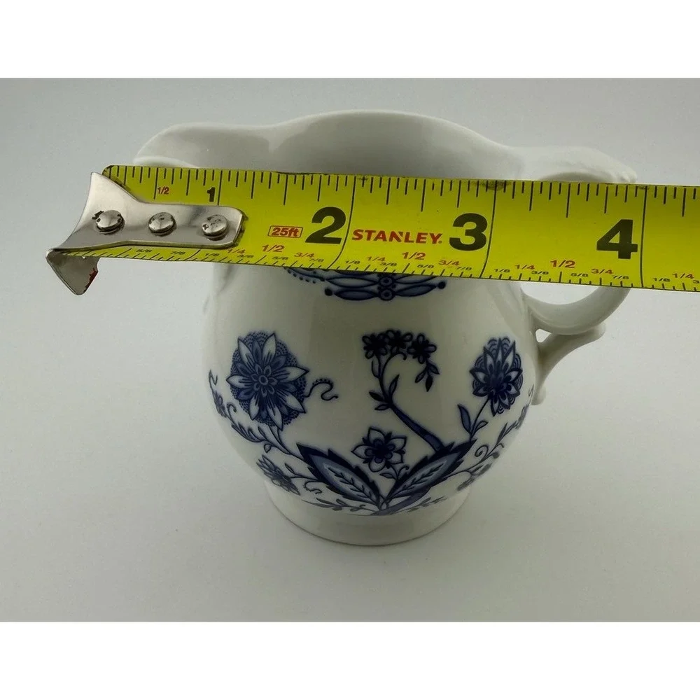 Jellmann Weiden‎ Bavaria W Germany Rose Pattern Creamer Pitcher Blue White